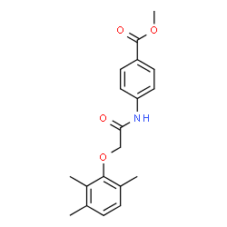 ChemSpider 2D Image | Methyl 4-{[(2,3,6-trimethylphenoxy)acetyl]amino}benzoate | C19H21NO4