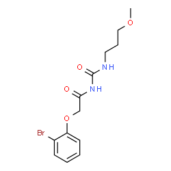 ChemSpider 2D Image | 2-(2-Bromophenoxy)-N-[(3-methoxypropyl)carbamoyl]acetamide | C13H17BrN2O4