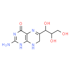 ChemSpider 2D Image | 2-Amino-6-(1,2,3-trihydroxypropyl)-7,8-dihydro-4(1H)-pteridinone | C9H13N5O4