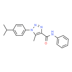 ChemSpider 2D Image | 1-(4-Isopropylphenyl)-5-methyl-N-phenyl-1H-1,2,3-triazole-4-carboxamide | C19H20N4O