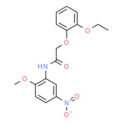 ChemSpider 2D Image | 2-(2-Ethoxyphenoxy)-N-(2-methoxy-5-nitrophenyl)acetamide | C17H18N2O6