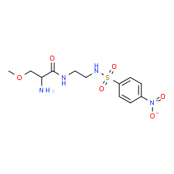 ChemSpider 2D Image | O-Methyl-N-(2-{[(4-nitrophenyl)sulfonyl]amino}ethyl)serinamide | C12H18N4O6S