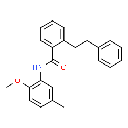 ChemSpider 2D Image | N-(2-Methoxy-5-methylphenyl)-2-(2-phenylethyl)benzamide | C23H23NO2