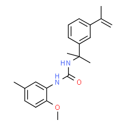 ChemSpider 2D Image | 1-[2-(3-Isopropenylphenyl)-2-propanyl]-3-(2-methoxy-5-methylphenyl)urea | C21H26N2O2