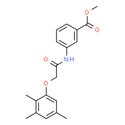 ChemSpider 2D Image | Methyl 3-{[(2,3,5-trimethylphenoxy)acetyl]amino}benzoate | C19H21NO4
