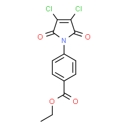 ChemSpider 2D Image | Ethyl 4-(3,4-dichloro-2,5-dioxo-2,5-dihydro-1H-pyrrol-1-yl)benzoate | C13H9Cl2NO4