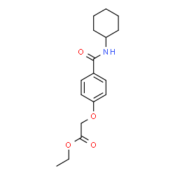 ChemSpider 2D Image | Ethyl [4-(cyclohexylcarbamoyl)phenoxy]acetate | C17H23NO4