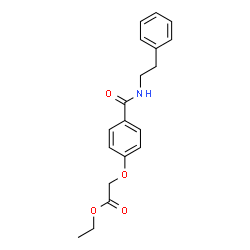 ChemSpider 2D Image | Ethyl {4-[(2-phenylethyl)carbamoyl]phenoxy}acetate | C19H21NO4