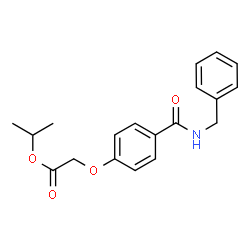 ChemSpider 2D Image | Isopropyl [4-(benzylcarbamoyl)phenoxy]acetate | C19H21NO4