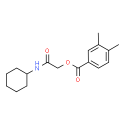 ChemSpider 2D Image | 2-(Cyclohexylamino)-2-oxoethyl 3,4-dimethylbenzoate | C17H23NO3