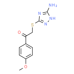 ChemSpider 2D Image | ethanone, 2-[(5-amino-4H-1,2,4-triazol-3-yl)thio]-1-(4-methoxyphenyl)- | C11H12N4O2S