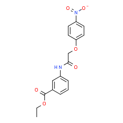 ChemSpider 2D Image | Ethyl 3-{[(4-nitrophenoxy)acetyl]amino}benzoate | C17H16N2O6