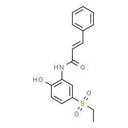 ChemSpider 2D Image | (2E)-N-[5-(Ethylsulfonyl)-2-hydroxyphenyl]-3-phenylacrylamide | C17H17NO4S