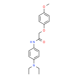 ChemSpider 2D Image | N-[4-(Diethylamino)phenyl]-2-(4-methoxyphenoxy)acetamide | C19H24N2O3