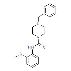 ChemSpider 2D Image | 4-Benzyl-N-(2-methoxyphenyl)-1-piperazinecarboxamide | C19H23N3O2