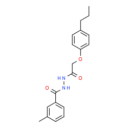 ChemSpider 2D Image | 3-Methyl-N'-[(4-propylphenoxy)acetyl]benzohydrazide | C19H22N2O3