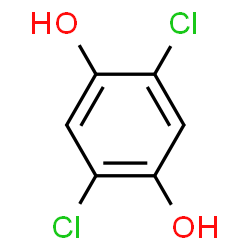 ChemSpider 2D Image | 2,5-Dichloro-1,4-benzenediol | C6H4Cl2O2