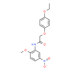 ChemSpider 2D Image | 2-(4-Ethoxyphenoxy)-N-(2-methoxy-5-nitrophenyl)acetamide | C17H18N2O6