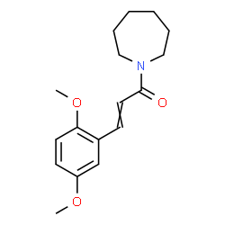 ChemSpider 2D Image | 1-(1-Azepanyl)-3-(2,5-dimethoxyphenyl)-2-propen-1-one | C17H23NO3