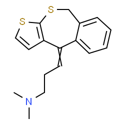 ChemSpider 2D Image | N,N-Dimethyl-3-thieno[2,3-c][2]benzothiepin-4(9H)-ylidene-1-propanamine | C17H19NS2
