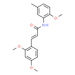 ChemSpider 2D Image | (2E)-3-(2,4-Dimethoxyphenyl)-N-(2-methoxy-5-methylphenyl)acrylamide | C19H21NO4