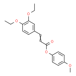 ChemSpider 2D Image | 4-Methoxyphenyl 3-(3,4-diethoxyphenyl)acrylate | C20H22O5