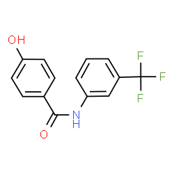 ChemSpider 2D Image | 4-Hydroxy-N-[3-(trifluoromethyl)phenyl]benzamide | C14H10F3NO2