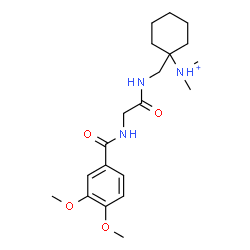 ChemSpider 2D Image | 1-({[N-(3,4-Dimethoxybenzoyl)glycyl]amino}methyl)-N,N-dimethylcyclohexanaminium | C20H32N3O4