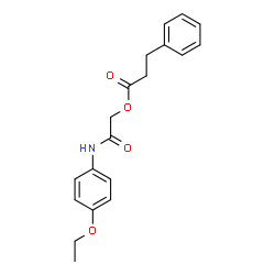 ChemSpider 2D Image | 2-[(4-Ethoxyphenyl)amino]-2-oxoethyl 3-phenylpropanoate | C19H21NO4
