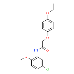 ChemSpider 2D Image | N-(5-Chloro-2-methoxyphenyl)-2-(4-ethoxyphenoxy)acetamide | C17H18ClNO4