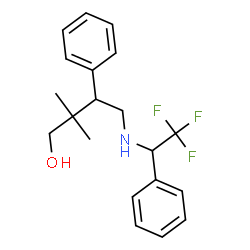 ChemSpider 2D Image | 2,2-Dimethyl-3-phenyl-4-[(2,2,2-trifluoro-1-phenylethyl)amino]-1-butanol | C20H24F3NO