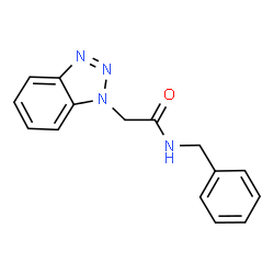 ChemSpider 2D Image | 2-(1H-Benzotriazol-1-yl)-N-benzylacetamide | C15H14N4O