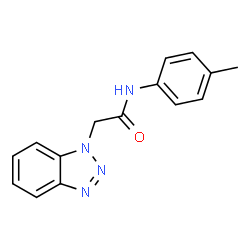 ChemSpider 2D Image | 2-(1H-Benzotriazol-1-yl)-N-(4-methylphenyl)acetamide | C15H14N4O