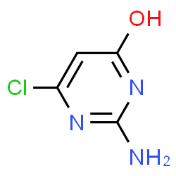 ChemSpider 2D Image | 2-amino-6-chloropyrimidin-4-ol | C4H4ClN3O