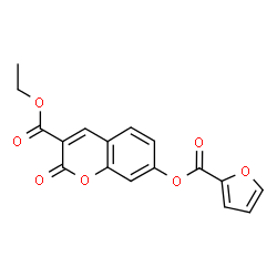 ChemSpider 2D Image | Ethyl 7-(2-furoyloxy)-2-oxo-2H-chromene-3-carboxylate | C17H12O7