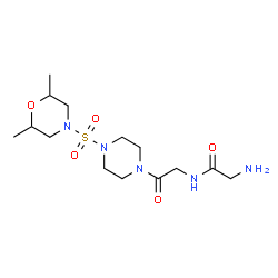 ChemSpider 2D Image | 4-{[4-(Glycylglycyl)-1-piperazinyl]sulfonyl}-2,6-dimethylmorpholine | C14H27N5O5S