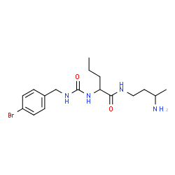 ChemSpider 2D Image | N-(3-Aminobutyl)-N~2~-[(4-bromobenzyl)carbamoyl]norvalinamide | C17H27BrN4O2