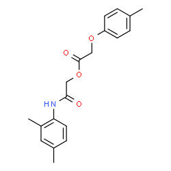 ChemSpider 2D Image | 2-[(2,4-Dimethylphenyl)amino]-2-oxoethyl (4-methylphenoxy)acetate | C19H21NO4