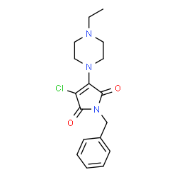 ChemSpider 2D Image | 1-Benzyl-3-chloro-4-(4-ethyl-piperazin-1-yl)-pyrrole-2,5-dione | C17H20ClN3O2