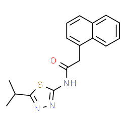 ChemSpider 2D Image | N-(5-Isopropyl-1,3,4-thiadiazol-2-yl)-2-(1-naphthyl)acetamide | C17H17N3OS