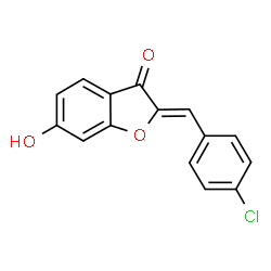 ChemSpider 2D Image | (2Z)-2-(4-Chlorobenzylidene)-6-hydroxy-1-benzofuran-3(2H)-one | C15H9ClO3