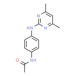 ChemSpider 2D Image | N-{4-[(4,6-Dimethyl-2-pyrimidinyl)amino]phenyl}acetamide | C14H16N4O