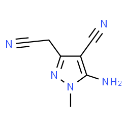 ChemSpider 2D Image | 5-Amino-4-cyano-1-methyl-1H-pyrazole-3-acetonitrile | C7H7N5