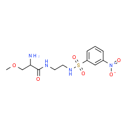 ChemSpider 2D Image | O-Methyl-N-(2-{[(3-nitrophenyl)sulfonyl]amino}ethyl)serinamide | C12H18N4O6S