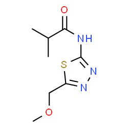ChemSpider 2D Image | N-[5-(Methoxymethyl)-1,3,4-thiadiazol-2-yl]-2-methylpropanamide | C8H13N3O2S