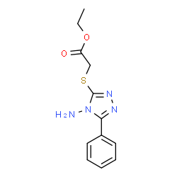 ChemSpider 2D Image | ETHYL ((4-AMINO-5-PHENYL-4H-1,2,4-TRIAZOL-3-YL)THIO)ACETATE | C12H14N4O2S