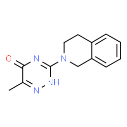 ChemSpider 2D Image | 3-(3,4-Dihydro-2(1H)-isoquinolinyl)-6-methyl-1,2,4-triazin-5(2H)-one | C13H14N4O