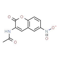 ChemSpider 2D Image | N-(6-Nitro-2-oxo-2H-chromen-3-yl)acetamide | C11H8N2O5