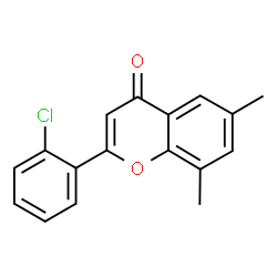 ChemSpider 2D Image | 2-(2-Chlorophenyl)-6,8-dimethyl-4H-chromen-4-one | C17H13ClO2