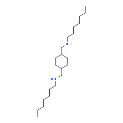 ChemSpider 2D Image | N,N'-[1,4-Cyclohexanediylbis(methylene)]di(1-heptanamine) | C22H46N2